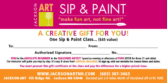 Sip & Paint Gift Certificate