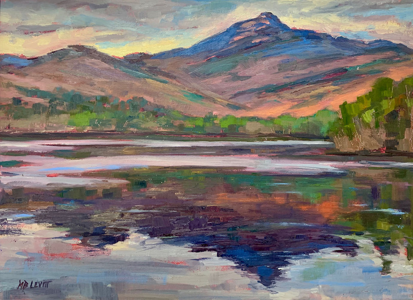 Chocorua Reflection" (12"x16") oil by Melanie Barash Levitt, $760