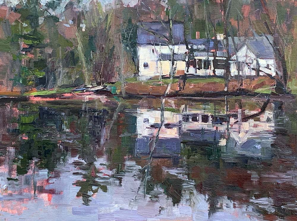 Small White House Reflected 12x16 - $760