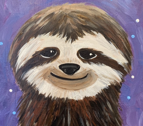 (KIDS!) ZOOM & Paint SLOTH! (Sunday afternoon!) May 17