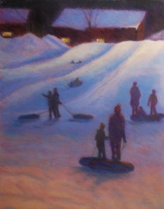 Snow Tubing At Night/Terri Brooks