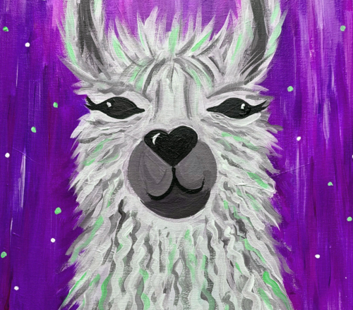Llama! Llama Paint Along for KIDS (choose your own background color)